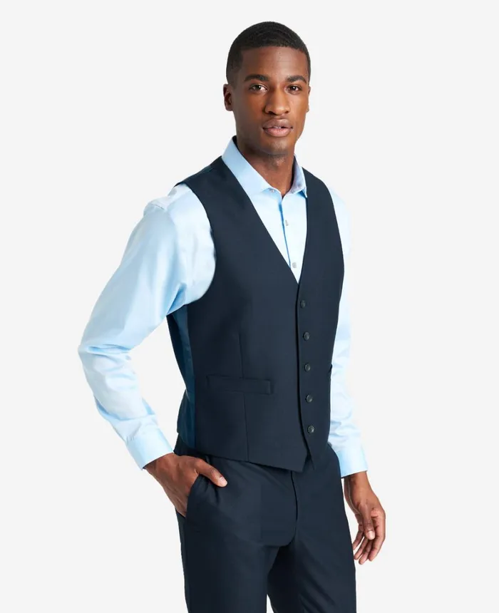 Kenneth Cole Suits and Suit Separates Men Ready Flex SlimFit Suit Separate Vest Navy