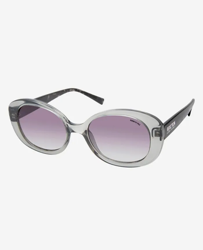 Kenneth Cole Sunglasses Women Oval Sunglasses Grey