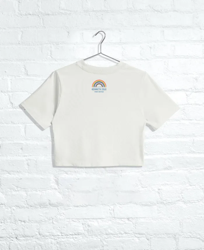 Kenneth Cole TShirts MenWomen COME OUT Cropped Tee Faded Bone Kenneth Cole TShirts MenWomen COME OUT Cropped Tee Faded Bone