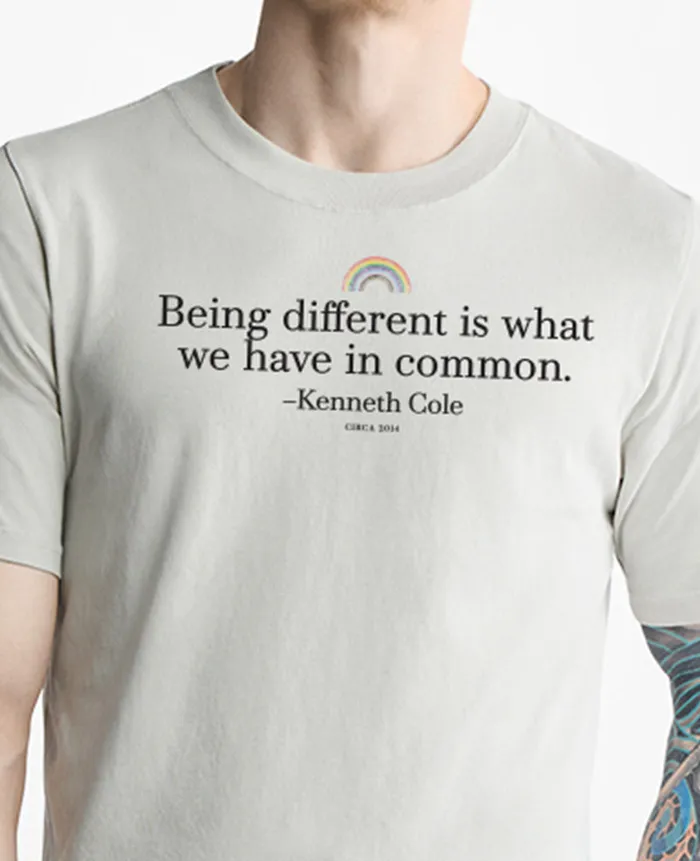Kenneth Cole TShirts MenWomen DIFFERENT Regular Tee Faded Bone