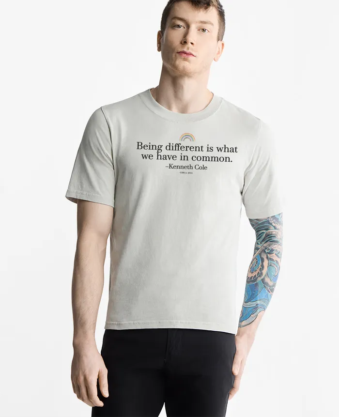 Kenneth Cole TShirts MenWomen DIFFERENT Regular Tee Faded Bone