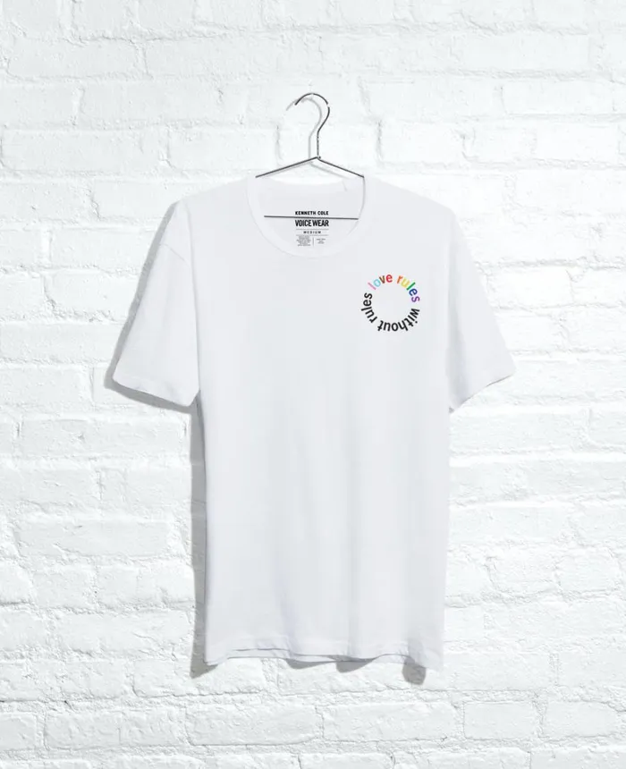 Kenneth Cole TShirts MenWomen Site Exclusive Love Rules Without Rules TShirt White