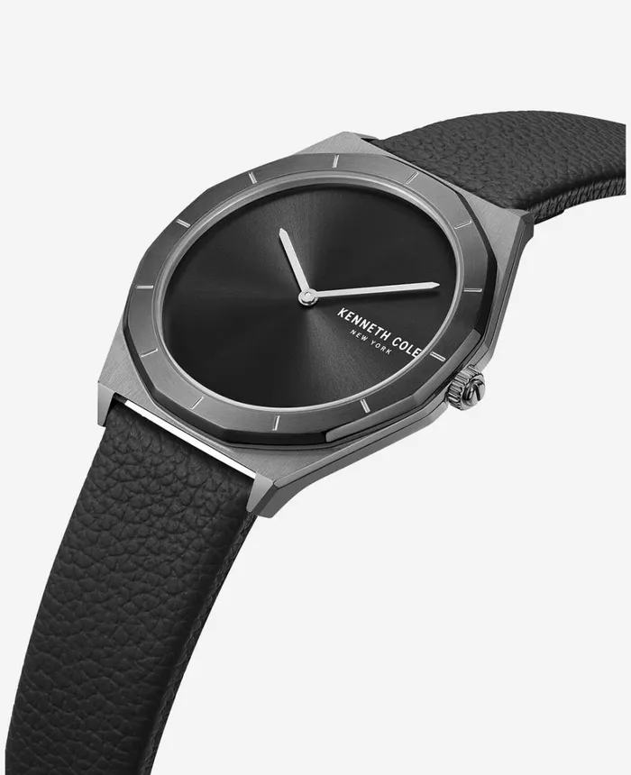 Kenneth Cole Watches Men Modern Classic Analog Leather Strap Watch Black Kenneth Cole Watches Men Modern Classic Analog Leather Strap Watch Black