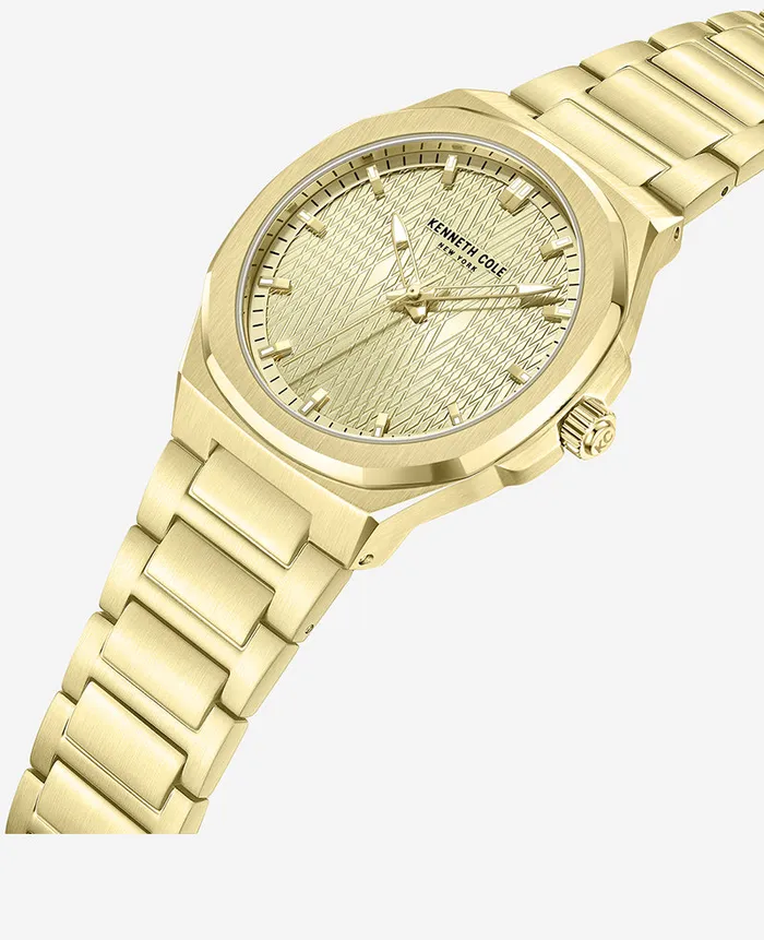 Kenneth Cole Watches Men Modern Stainless Steel Classic Watch Gold Kenneth Cole Watches Men Modern Stainless Steel Classic Watch Gold