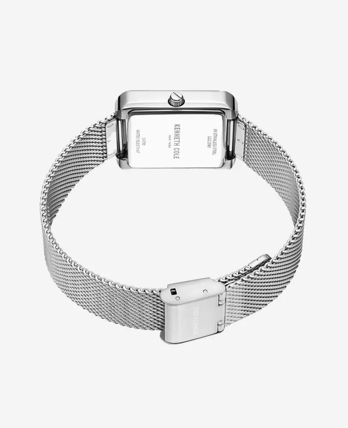 Kenneth Cole Watches Women Automatic CrystalEmbellished Water Resistant Mesh Strap Watch Silver Kenneth Cole Watches Women Automatic CrystalEmbellished Water Resistant Mesh Strap Watch Silver