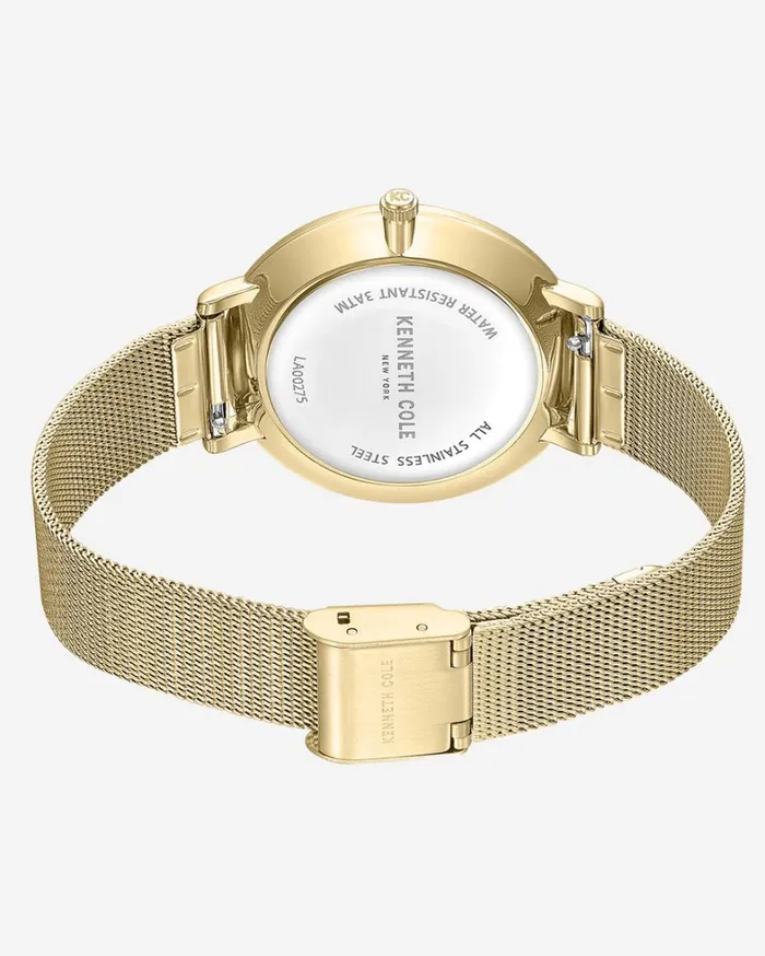 Kenneth Cole Watches Women Classic Slim Mesh and Strap Watch Set Gold Kenneth Cole Watches Women Classic Slim Mesh and Strap Watch Set Gold
