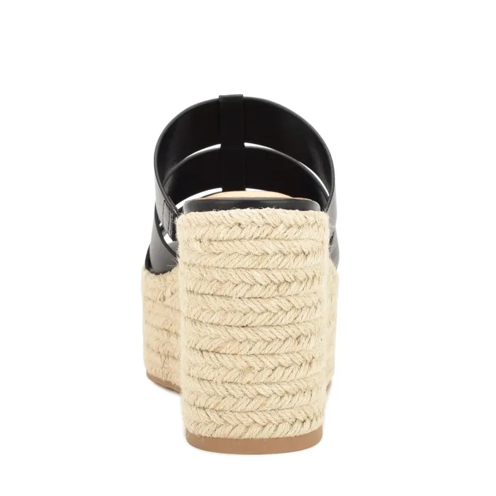 Keran Espadrille Slide Sandals Black Women Nine West Sandals Keran Espadrille Slide Sandals Black Women Nine West Sandals