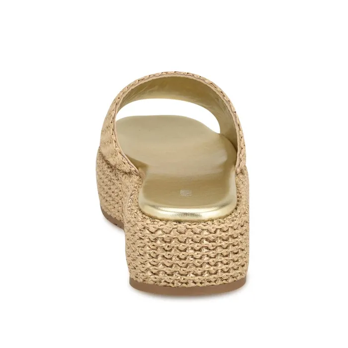 Keziah Flatform Slide Sandals Platino Women Nine West Low Heel Keziah Flatform Slide Sandals Platino Women Nine West Low Heel