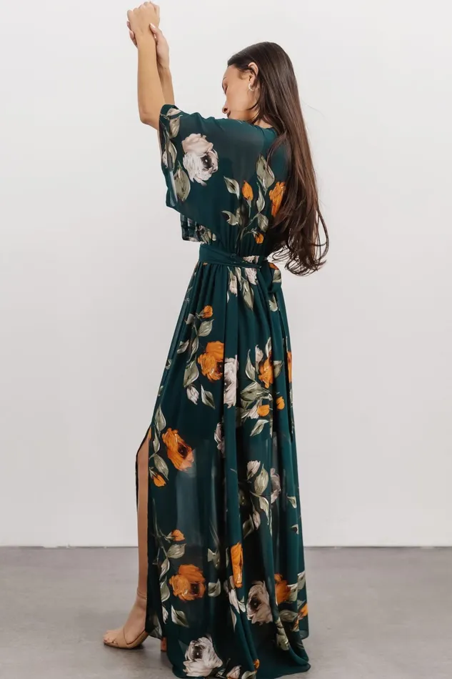 Kia Kimono Maxi Dress Deep Topaz Floral Women Baltic Born Mother Of The Bride Kia Kimono Maxi Dress Deep Topaz Floral Women Baltic Born Mother Of The Bride