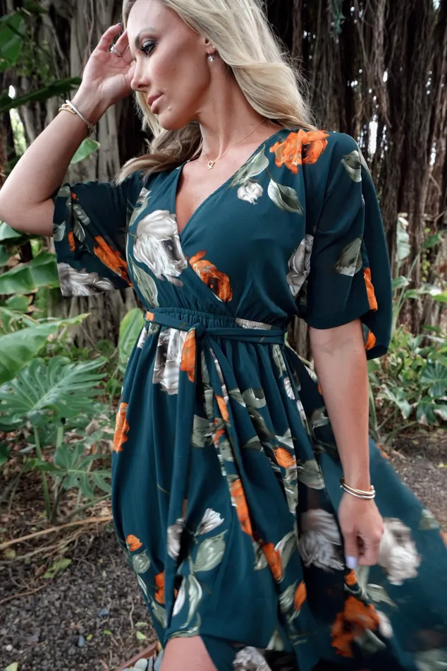 Kia Kimono Maxi Dress Deep Topaz Floral Women Baltic Born Mother Of The Bride Kia Kimono Maxi Dress Deep Topaz Floral Women Baltic Born Mother Of The Bride