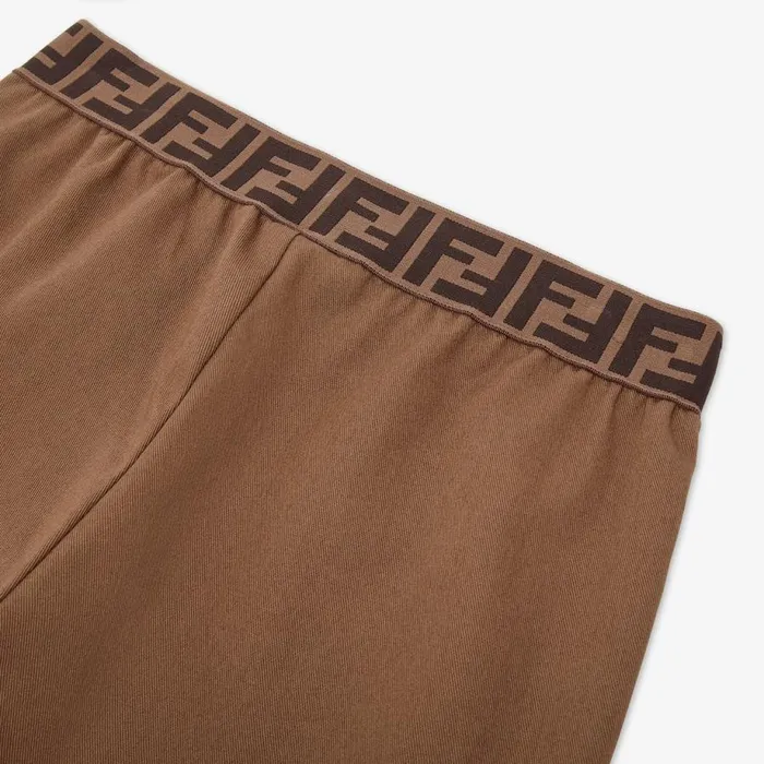 Kids Brown Gabardine Junior Trousers Brown Fendi Ready To Wear