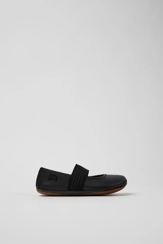Kids Camper Ballerinas Right Black Leather Ballerina For Kids Kids Camper Ballerinas Right Black Leather Ballerina For Kids