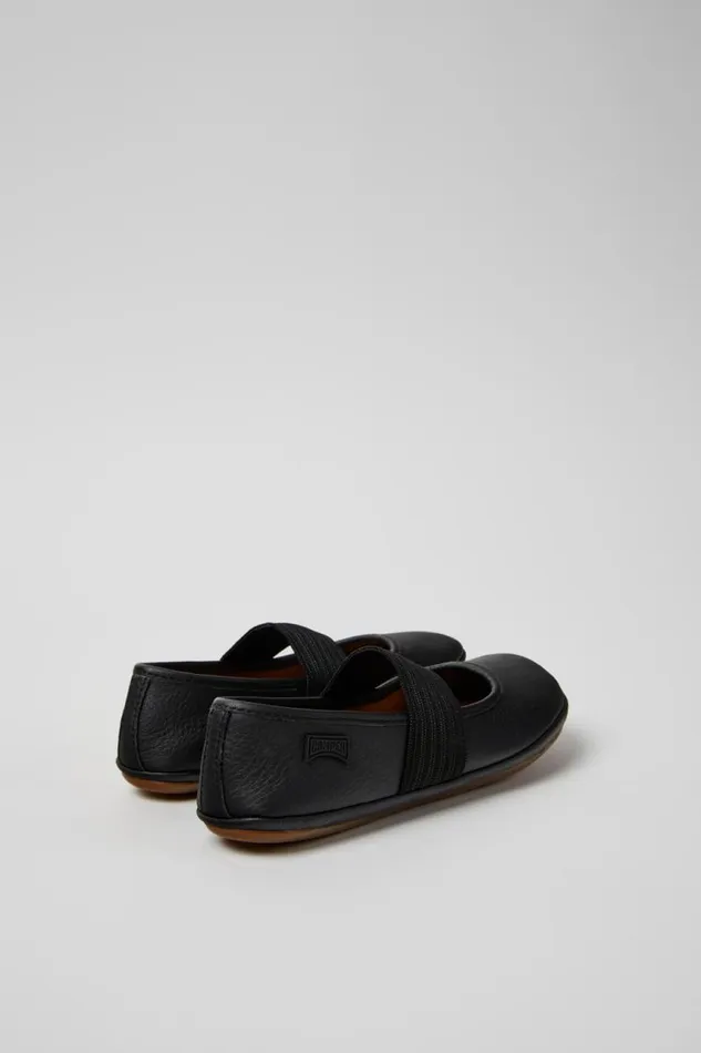 Kids Camper Ballerinas Right Black Leather Ballerina For Kids Kids Camper Ballerinas Right Black Leather Ballerina For Kids
