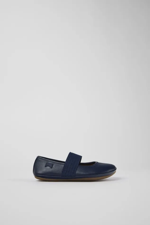 Kids Camper Ballerinas Right Blue Leather Ballerina Kids Camper Ballerinas Right Blue Leather Ballerina