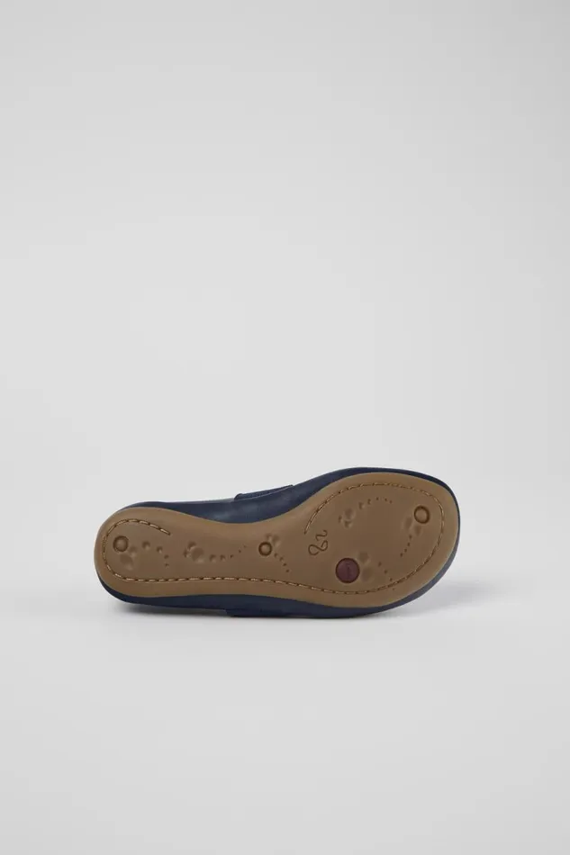 Kids Camper Ballerinas Right Blue Leather Ballerina Kids Camper Ballerinas Right Blue Leather Ballerina