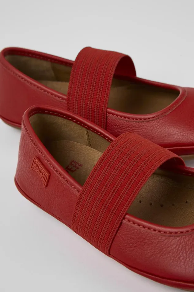 Kids Camper Ballerinas Right Red Leather Ballerina For Kids