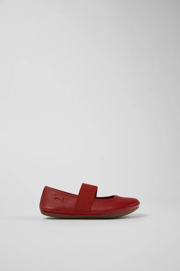 Kids Camper Ballerinas Right Red Leather Ballerina For Kids Kids Camper Ballerinas Right Red Leather Ballerina For Kids