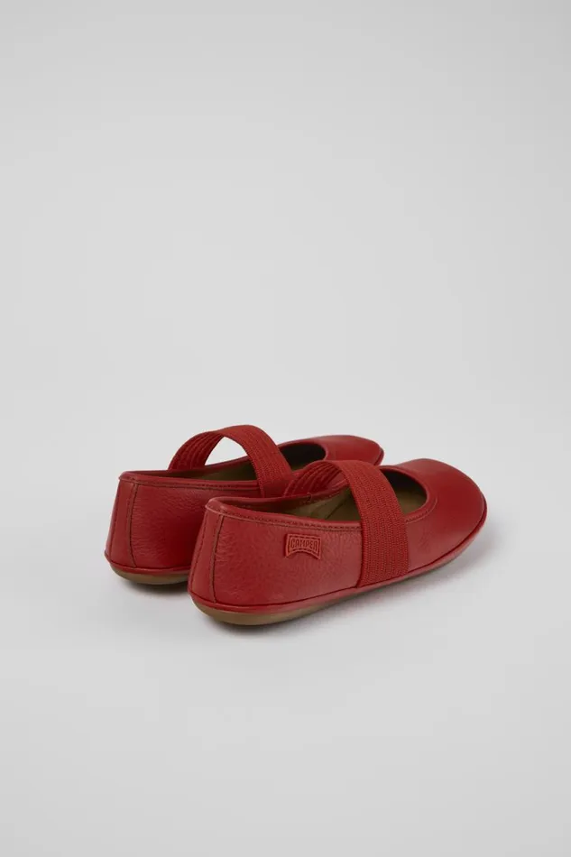 Kids Camper Ballerinas Right Red Leather Ballerina For Kids Kids Camper Ballerinas Right Red Leather Ballerina For Kids
