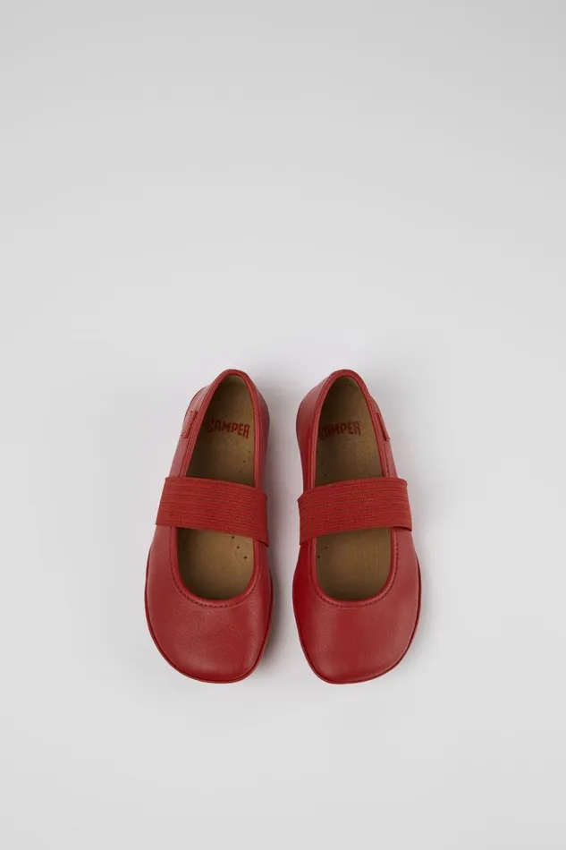 Kids Camper Ballerinas Right Red Leather Ballerina For Kids Kids Camper Ballerinas Right Red Leather Ballerina For Kids