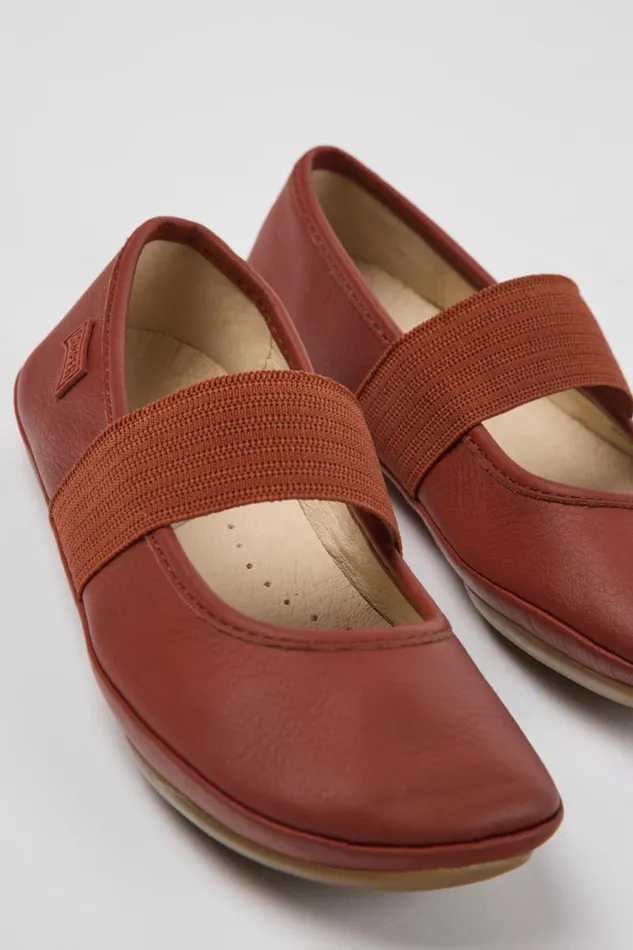 Kids Camper Ballerinas Right Red Leather Ballerinas For Kids