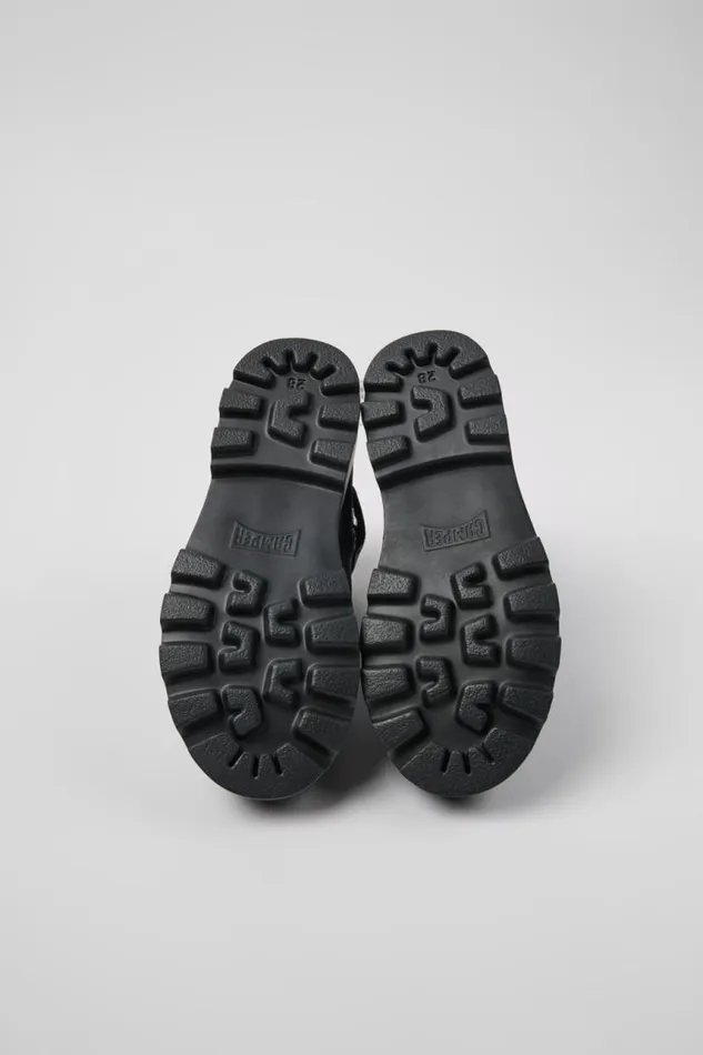 Kids Camper Boots Brutus Black Textile And Leather Ankle Boots For Kids Kids Camper Boots Brutus Black Textile And Leather Ankle Boots For Kids