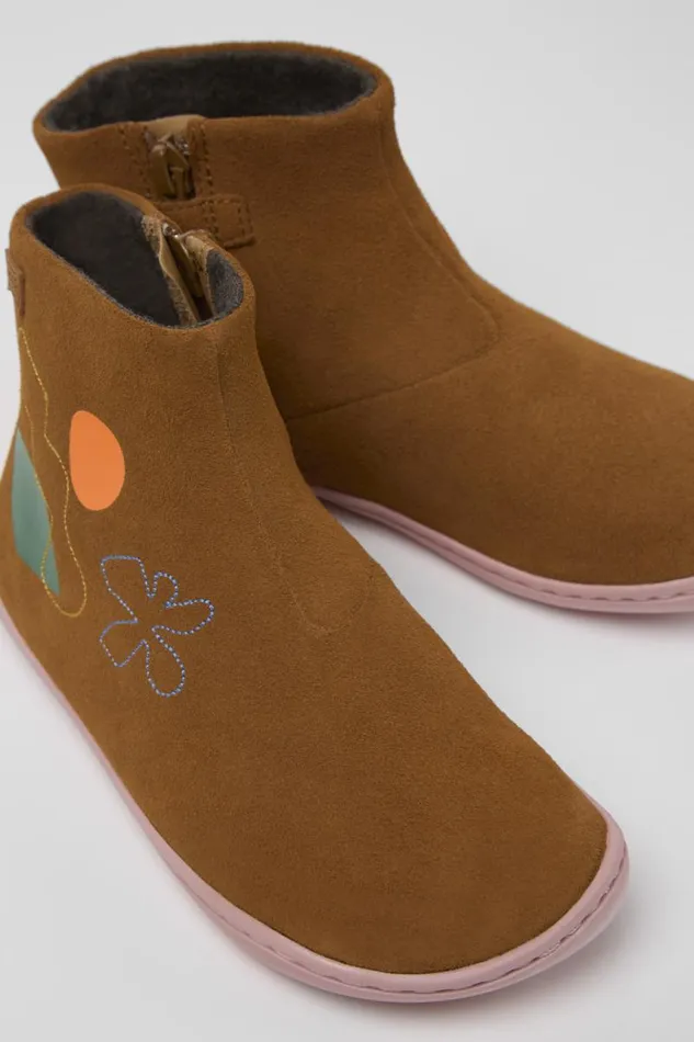 Kids Camper Boots Twins Multicolored Nubuck Boots