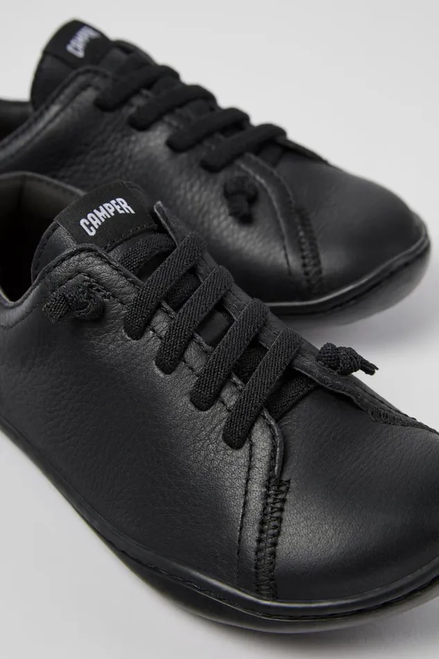 Kids Camper Casual Shoes Peu Black Leather Kids039 Shoe