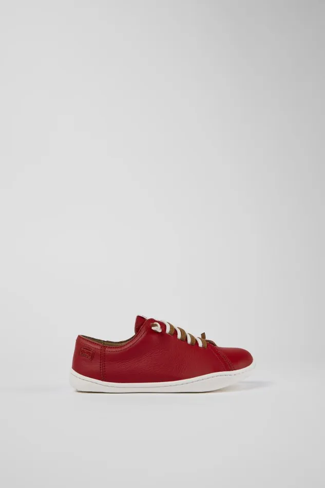 Kids Camper Casual Shoes Peu Red Leather Kids039 Shoe