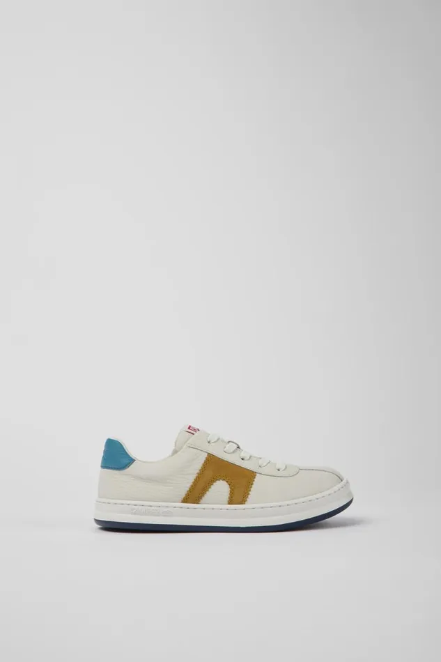 Kids Camper Sneakers Twins White Leather And Nubuck Sneakers For Kids Kids Camper Sneakers Twins White Leather And Nubuck Sneakers For Kids