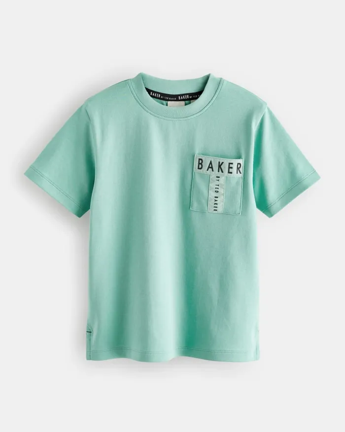 Kids CIPRIAN 8211 Pocket Detail Cotton TShirt Green Ted Baker Tops Kids CIPRIAN 8211 Pocket Detail Cotton TShirt Green Ted Baker Tops