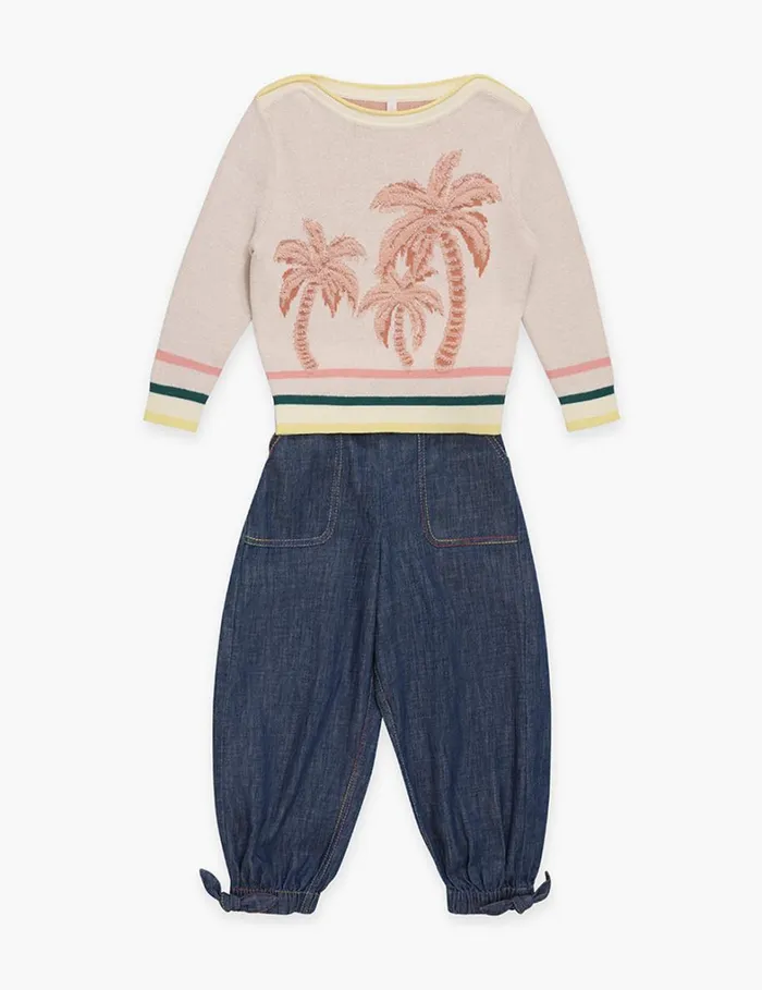 Kids Clothing Zimmermann Ottie Jacquard Sweater Multi