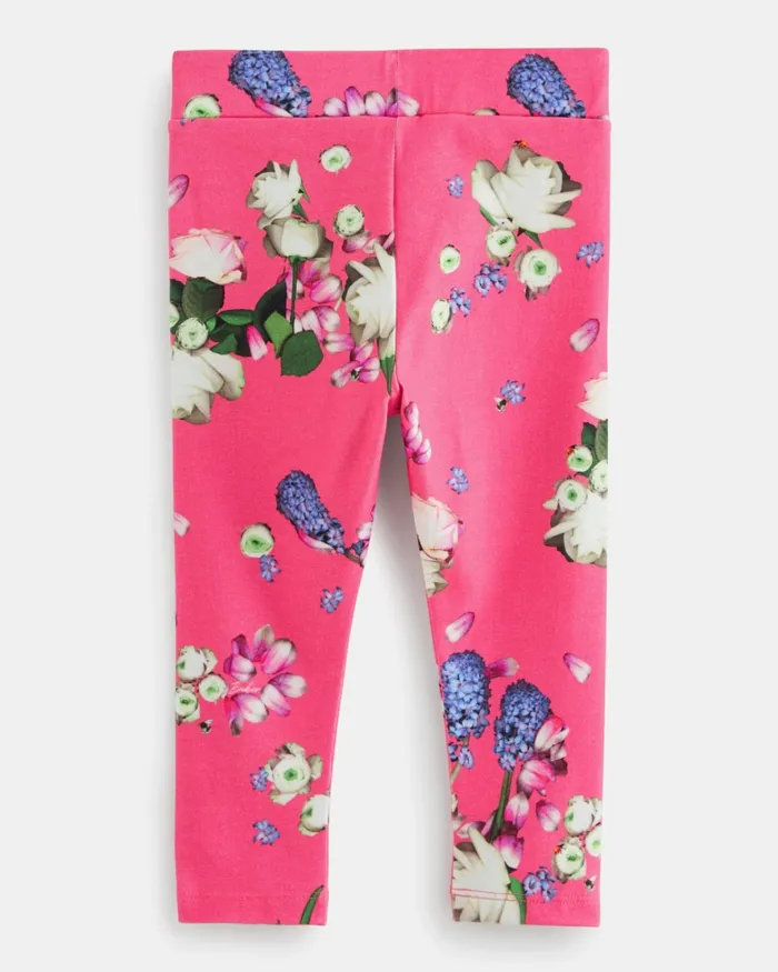 Kids FEDELMA 8211 Floral Logo TShirt And Leggings Set Pink Ted Baker Playsuits and Sets
