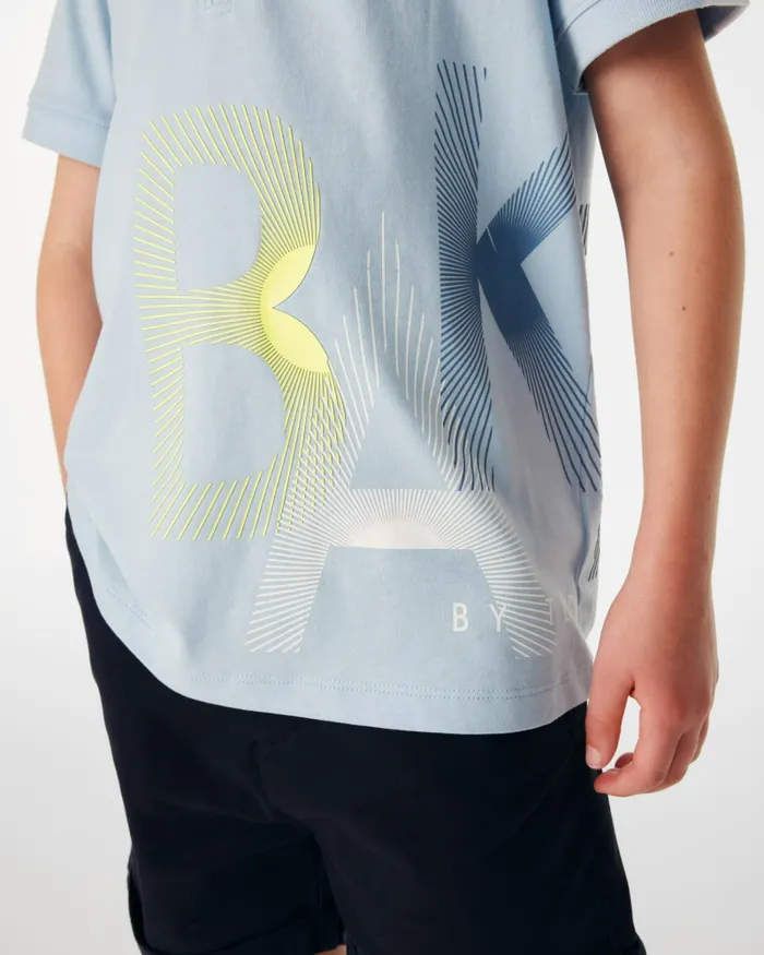 Kids FERKA 8211 Logo Zip Polo Shirt Blue Ted Baker Tops Kids FERKA 8211 Logo Zip Polo Shirt Blue Ted Baker Tops