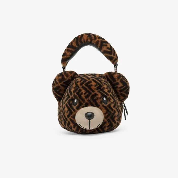 Kids Ff Shearling Teddy Bear Bag Multicolour Fendi Accessories