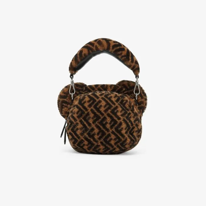 Kids Ff Shearling Teddy Bear Bag Multicolour Fendi Accessories
