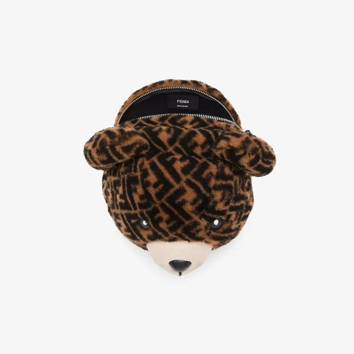 Kids Ff Shearling Teddy Bear Bag Multicolour Fendi Accessories