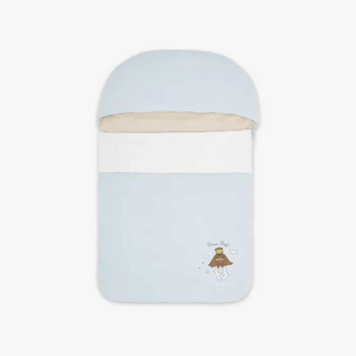 Kids Light Blue Jersey Sleeping Bag Light Blue Fendi Baby Boy