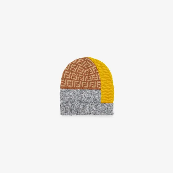 Kids Multicolour Patchwork Wool Baby Hat Fendi Strollers and Accessories