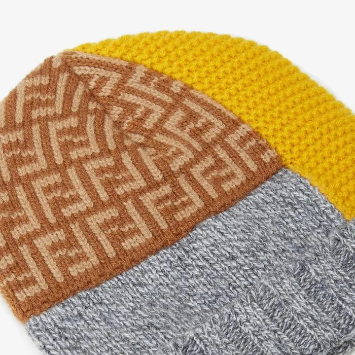 Kids Multicolour Patchwork Wool Baby Hat Fendi Strollers and Accessories