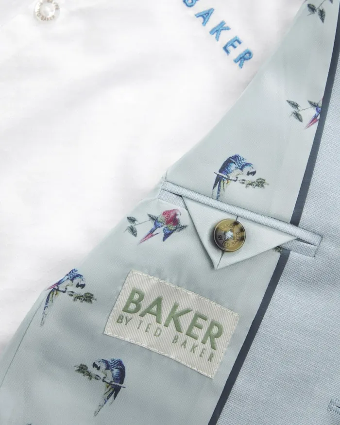 Kids NICU 8211 Marled Suit Jacket Shorts And Shirt Set Blue Ted Baker Coats and Jackets