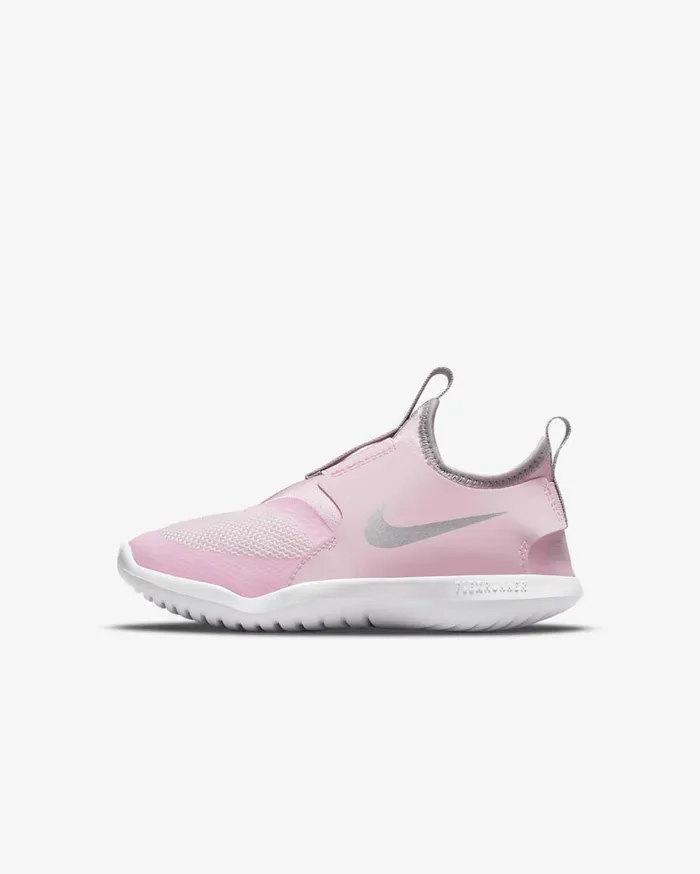Kids Nike Flex Runner Pink FoamLight Smoke GreyMetallic Silver Nike Running