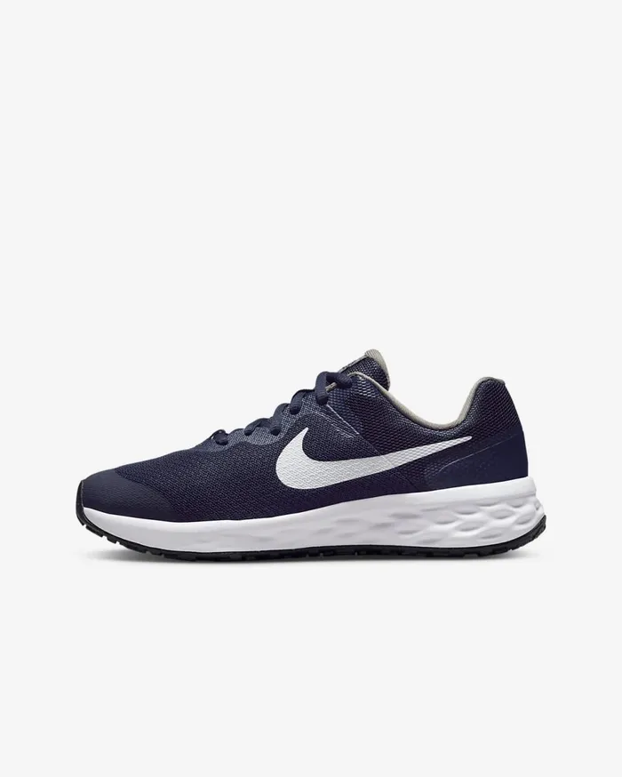 Kids Nike Revolution 6 Midnight NavyFlat PewterWhite Nike Running