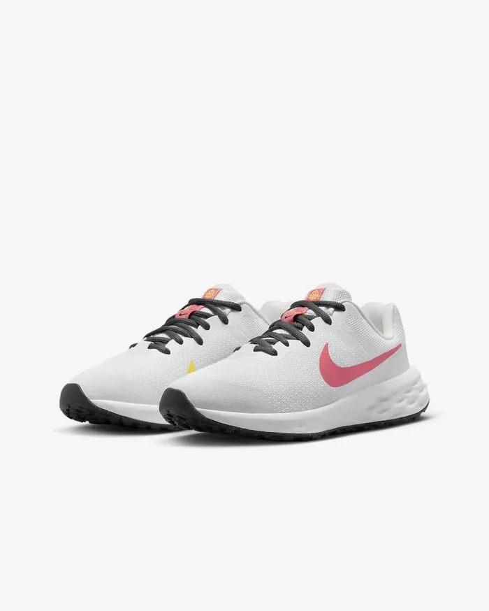 Kids Nike Revolution 6 WhiteGridironLaser OrangeSea Coral Nike Running
