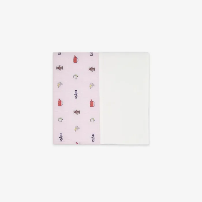 Kids Pink And Multicolour Poplin Blanket Pink Fendi Baby Boy
