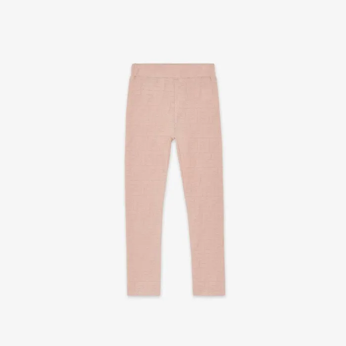 Kids Pink Tech Cotton Ff Leggings Pink Fendi Ready To Wear