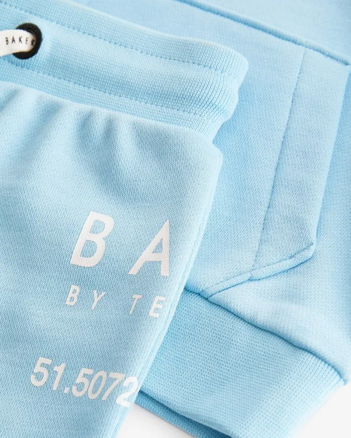 Kids RADALY 8211 Logo Short Sleeve Hoodie And Shorts Set Blue Ted Baker Sets and Outfits