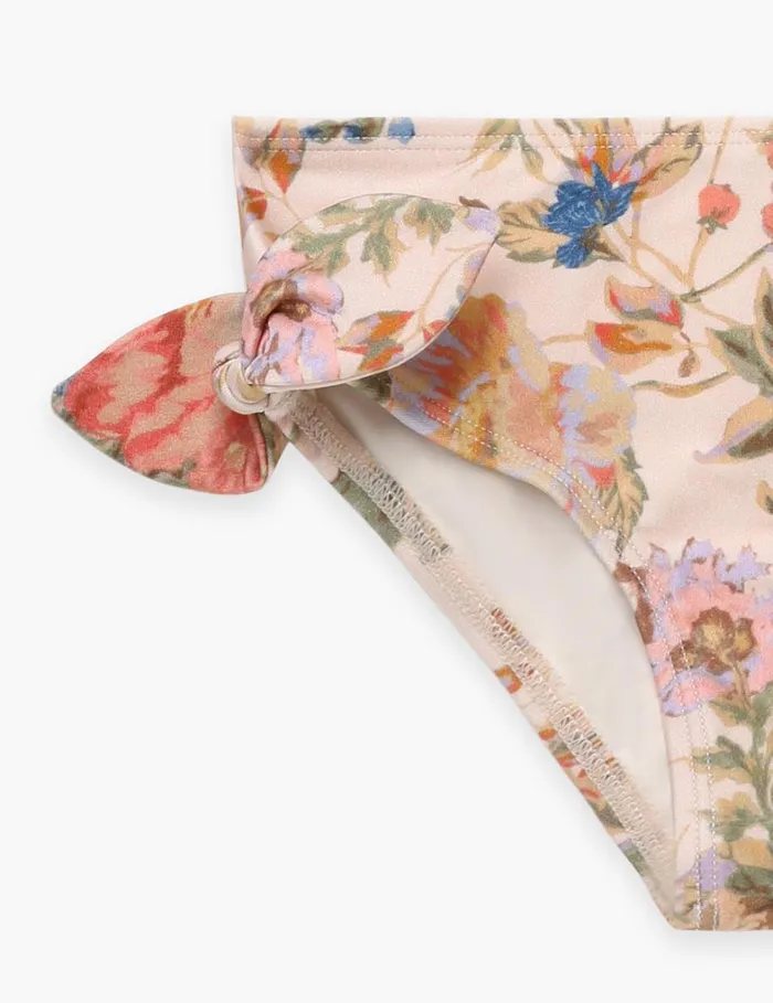 Kids Swimwear Zimmermann August Knit Bandeau Bikini Cream Floral