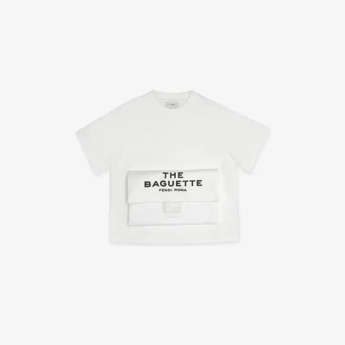 Kids White Fendi By Marc Jacobs Knit TShirt Multicolour Fendi Ready To Wear