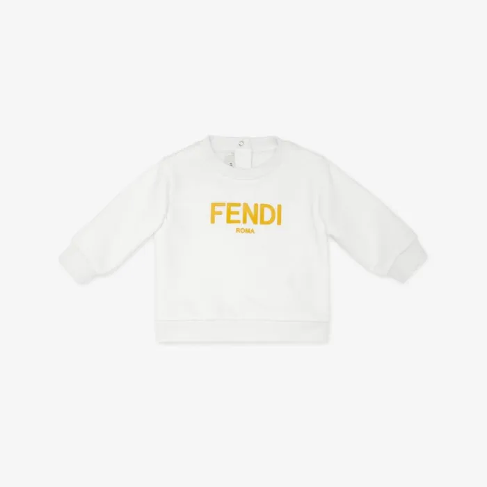 Kids White Fendi Roma Sweatshirt White Fendi Baby Girl