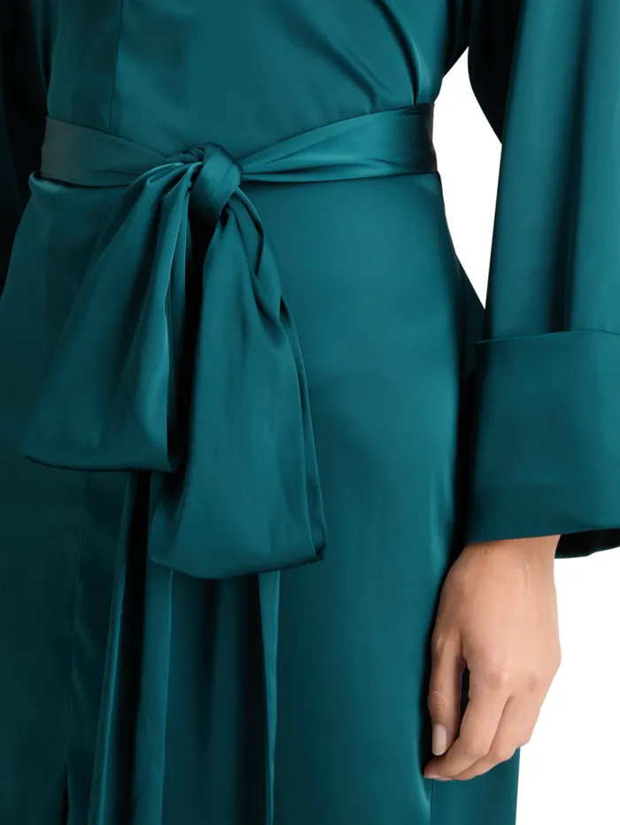 KIMONO MIDI DRESS Cypress Green Women Scotch and Soda Dresses and Jumpsuits